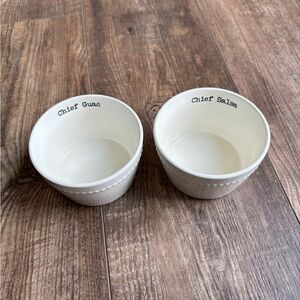 47th & Main Football Themed Ceramic Serveware Guacamole & Salsa Bowls KC Chiefs